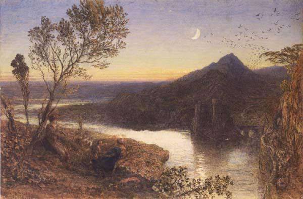 Samuel Palmer Classical River Scene Norge oil painting art